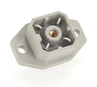 Solenoid Valve Connector 10 Pack Compatible Hirschmann G4A5M 932092106 Grey - DIN 43650 Form A 4 Pin Male Panel Mount Plug, 10A 50V IP65 Solder Contact for Hydraulic/Pneumatic Valves