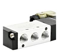 Solenoid Valve Multi-way Combination 4V110-06 Manifold Stations DC12V 24V AC220V With Fittings 5 Port 2 Position Solenoid Valves(2 Row 8mm fitting,AC220V)