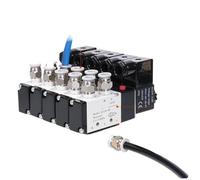 Solenoid Valve Multi-way Combination 4V210-08 Manifold Stations DC12V 24V AC220V With Fittings 5 Port 2 Position Solenoid Valves(DC24V 8mm fittings)