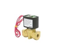 Solenoide aria olio acqua normalmente chiuso compatto in ottone PXC-10 a 2 vie W11011 con orifizio bobina da 10 mm, attacco G1/4" AC220V(DC 12V,3/8 Inch)