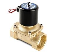 Solenoidi, Elettrovalvola a solenoide in ottone normalmente chiusa da 1/2 "3/4" 1 "2" pollici 220AC 110AC 24VDC 12VDC 24VAC ad azione diretta for acqua gasolio(DN32,220)