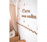 Solenzo Decorazione da parete in legno "C'era una volta" - Lettere decorative per camera/bambini, stile naturale e poetico - artigianato