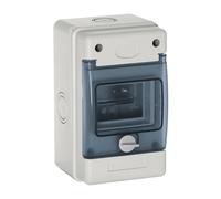 Solera® 120×200×115 mm IP65 Centralino Stagno 4 Moduli IK08 con Preforature • 1304 • Grigio • 1 unità