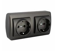 Solera Base di presa Murale 2p+t Grafite 16 A 250 V Doppia