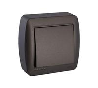 solera Interruttore Semplice commutato Croce murale 7,4 x 7,2 x 2,8 cm 250 V 10 A Grafite