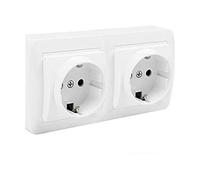 Solera MUR66U, Presa doppia da parete, 16 A, 250 V, Bianco