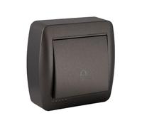 solera Pulsante per Campanello Murale 7,4 x 7,2 x 2,8 cm 250 V 10 A Grafite