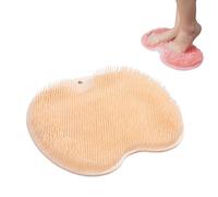 Solespa Hands-Free Silicone Foot Scrubber Mat, Foot Scrubber for Shower with Non-Slip Suction Cups, Non Slip, Easy to Clean (Orange)