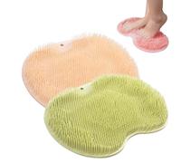 Solespa Hands-Free Silicone Foot Scrubber Mat, Foot Scrubber for Shower with Non-Slip Suction Cups, Non Slip, Easy to Clean (2Pcs D)