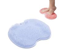 Solespa Hands-Free Silicone Foot Scrubber Mat, Foot Scrubber for Shower with Non-Slip Suction Cups, Non Slip, Easy to Clean (Blue)