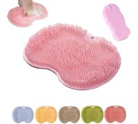 Solespa Hands Free Silicone Foot Scrubber Mat, Solespa Foot Scrubber, For Clean Men And Women With Suction Cup(powder)