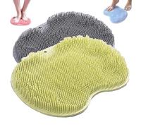 Solespa Hands-Free Silicone Foot Scrubber Mat, Solespa Foot Scrubber, Silicone Shower Feet Scrubber Mat with Non-Slip Suction Cups, for Feet Cleaning with Suction Cups, Easy to Clean (Set-4)