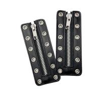 Soletec Cerniera per stivali in pelle con 6 occhielli adatta a tutte le marche, Occhio a C nero, argento, 6 eyelets