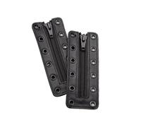 Soletec Inserti in pelle con cerniera per stivali, per tutte le marche, lacci senza lacci, 6 occhielli neri, 1 paio, nero