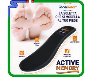 SOLETTA ANTISHOCK ACTIVE MEMORY TECNIWORK CHE SI MODELLA AL TUO PIEDE - SOLETTE