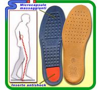 SOLETTA ANTISHOCK MORBIDA MASSAGGIANTE IN VERA PELLE NATURARE VIVOSANO SUOLETTA