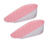 Soletta Gel, Talloniera in Silicone, Solette in Silicone Autoadesivo, Traspirante/Impermeabile/Invisibile, per Aumentare L'altezza(3.5cm-rosa)