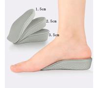 Soletta rialzante, cuscinetto tallone a forma di popcorn, supporto dell'arco plantare, assorbimento degli urti, aumentare di 0,5 numero, unisex C,Grigio 1 paio 3,5 cm,Grigio 1 paio 1,5 cm,Grigio 1 pai