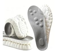 Solette ad alto assorbimento degli urti elastiche, inserti ammortizzanti morbidi e traspiranti for uomo donna, solette comfort anti-fatica for l'uso quotidiano sportivo(Whitebackgroundgray,39 EU)