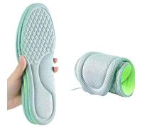Solette Anti-Odore con Erba in Memory Foam, Taglia 43-44, per Uomo e Donna - 2 Paia Solette Assorbenti Traspiranti e Ritagliabili per Scarpe da Ginnastica e Lavoro