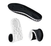 Solette con tecnologia 4D Cloud con morbida ammortizzazione, proprietà assorbenti traspiranti e punti massaggianti, per stare in piedi tutto il giorno, corsa, camminare, lavorare (nero, 45-46)