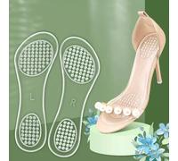 Solette in silicone per scarpe con tacco alto da donna, antiscivolo e autoadesive, morbide cuscinetti granulari anti-attrito per l'avampiede, lavabili, adatte per tacchi alti, sandali, scarpe, sneaker