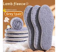 Solette invernali grigie e calde per uomo e donna, assorbenti del sudore e rinforzate contro il freddo, in un unico pezzo di pelliccia e lana, per l'inverno EUR35,EUR36,EUR37,EUR38,EUR39,EUR40,EUR41,E