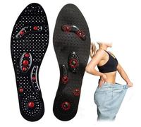 Solette Magnetiche Dimagranti,Solette Massaggio,Solette Plantari,Solette per Agopressione,Unisex,Terapia Magnetica,Riflessologia del Piede Sottopiedi Plantare,(Size:2 Pairs S(35-40),Color:Black)