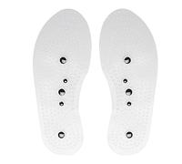 Solette massaggianti anti-fatica in silicone magnetico, ammortizzanti, comode, aumentano la circolazione sanguigna, unisex, trasparenti, taglia S/L (L)