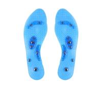 Solette Massaggio, Solette Magnetiche per Scarpe Magnetico per Cura dei Piedi universale, Massaggio Plantare Maschile e Femminile per Scarpe Comode Solette Massaggianti Digitopressione, Blu,Taglia L