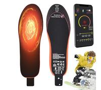 Solette riscaldanti elettriche, suole termiche USB, 1 paio di solette termiche USB riscaldate invernali, Solette di controllo app da donna per climi freddi per pesca, campeggio, equitazione