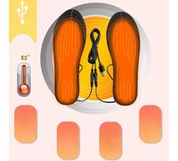 Solette riscaldate ricaricabili USB taglia 35-46 Scarpe riscaldate elettriche personalizzabili fai-da-te per scaldapiedi invernali da sci all'aperto