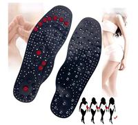 Solette Terapia del Piede Sottopiede per Massaggio con Digitopressione con 68 Palline Magnetiche per Sollievo dal Dolore Ai Piedi,Rilassamento del Piede (Size:S(35-40),Color:Nero)