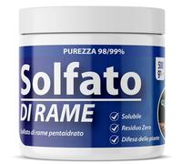 Solfato di Rame | Concime Inorganico Puro 98/99% | Rame Solubile 25% | Uso Agricolo e Biologico | Residuo Zero | Rame Pentaidrato per Orto e Giardino 500 gr