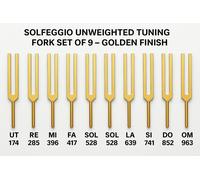 Solfeggio 9 senza Peso (Dorato) - Professionale Suono Rigenerante Diapason Set