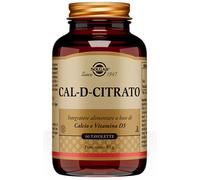 Solgar Cal D Citrato Integratore di Calcio Citrato e Vitamina D3, 60 Tavolette