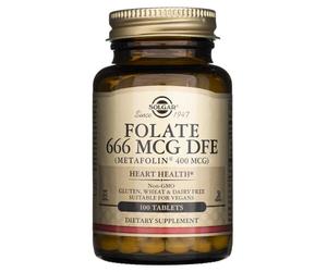 Solgar Folato 666 mcg DFE ( Metafolina ® 400 mcg ) - 100 Compresse