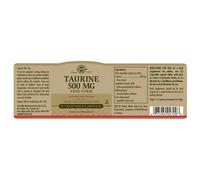 Solgar Taurina 500 Mg 50 Unità Brown