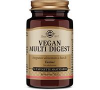 Solgar Vegan Multi Digest Integratore di Enzimi, 50 tavolette masticabili