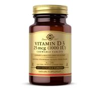 Solgar Vitamina D3 1000 IU 100 Compresse Masticabili Integratore Alimentare