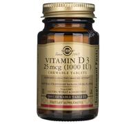 Solgar Vitamina D3 25 mcg ( 1000 UI ) - 100 compresse masticabili