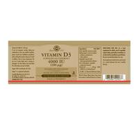 Solgar Vitamina D3 4000 Ui 100 Mcg 60 Unità Brown