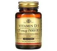 SOLGAR VITAMINA D3 5000IU (125 mcg) 100 capsule molli VITAMINA D3