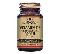 Solgar Vitamina D3 Colecalciferolo 600 IU 60 Capsule Vegetali Vegan bb 07/27