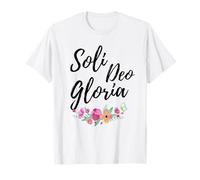 Soli Deo Gloria Gloria a Dio Solo Christian Quote Jesus Maglietta