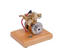 SOLIAXDIY Modello di motore a combustione a benzina a quattro tempi, modello retrò da 1,6 cc, con base in legno, per ingegneria meccanica, regali per adulti