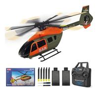 SOLIAXDIY RC ERA C190 RC Elicottero con giroscopio a 6 assi, scala 1/30 H145 6CH Brushless Dual-Motor Remote Control Helicopter Model, RTF Single-Rotor Aircraft con Altitude Hold & Optical Flow