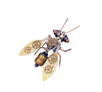 SOLIAXDIY Set di puzzle in metallo 3D per adulti, meccanico Big Bee fai da te, kit di modellini creativi Steampunk, insetti, giocattoli decorativi (170 pezzi)