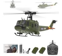 SOLIAXDIY YUXIANG F07 UH-1 Huey 6CH RC elicottero, scala 1:34 Brushless Flybarless elicottero con flusso ottico e mantenimento dell'altitudine, 2.4GHz modello di aereo militare regalo per adulti