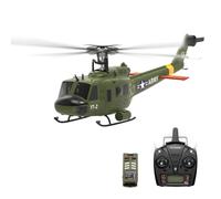 SOLIAXDIY YUXIANG F07-V elicottero telecomandato, scala 1/34 UH-1 Huey 6CH Brushless Flybarless RC elicottero, modello di aereo militare RTF stabilizzato 3D/6G per adulti